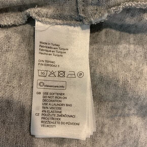 H&M Gray White Tassels T Shirt Sz Small - Picture 4 of 4